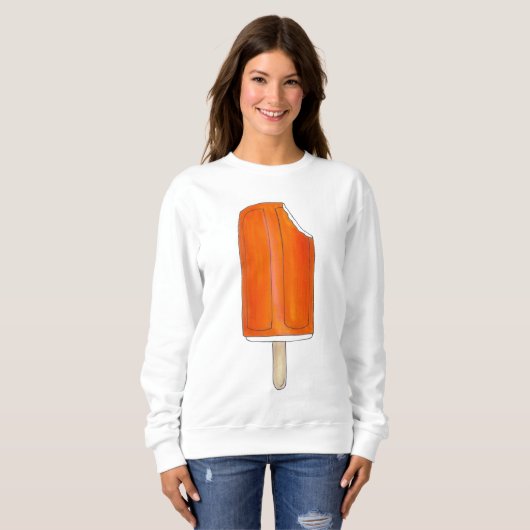 Sweatshirt à la crème glacée orange (Devant entier)
