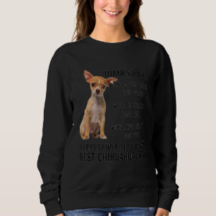 Sweatshirt À la meilleure Chihuahua Chien Papa Bonne Fête des