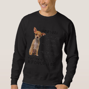 Sweatshirt À la meilleure Chihuahua Chien Papa Bonne Fête des