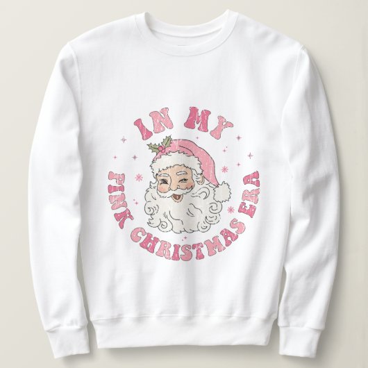 Sweatshirt À l'ère de Noël rose (Design devant)