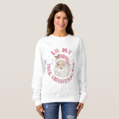 Sweatshirt À l'ère de Noël rose (Devant entier)