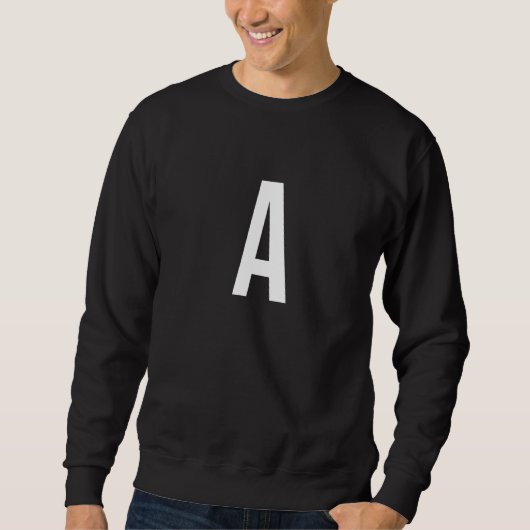 Sweatshirt A Letter Number Symbol Alphabet Initial Premium (Devant)