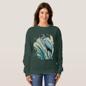 Sweatshirt A Majestic Blue Heron Stands Tall In A Vibrant Nat (Devant entier)
