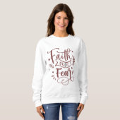 Sweatshirt à manches longues Faith over Fear (Devant entier)