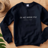 Sweatshirt À Mon Époque Maman Personnalisée Mère Col Col Col 