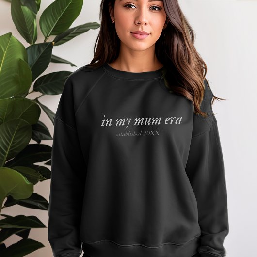 Sweatshirt À Mon Époque Maman Personnalisée Mère Col Col Col 