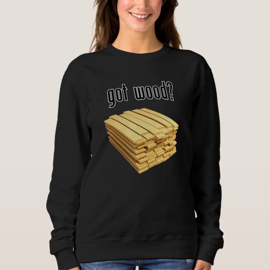 Sweatshirt a obtenu du bois avec des planches empilées en boi (Devant)