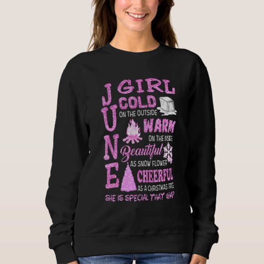 Sweatshirt À propos Juin Chemise fille Juin Fille Froid Chaud (Devant)