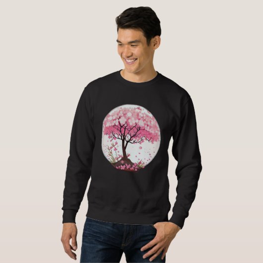Sweatshirt A Refreshing and Enchanting Cherry Blossom Globe (Devant entier)