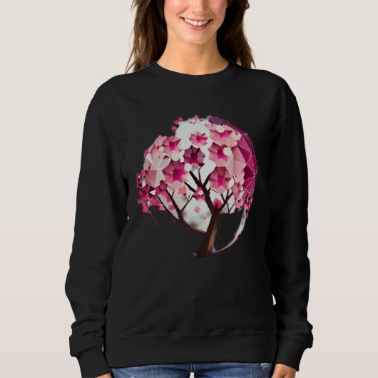 Sweatshirt A Refreshing and Vibrant Cherry Blossom Tree of li (Devant)