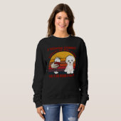 Sweatshirt A Woman Cannot Survive On Wine Alone Maltese Dog (Devant entier)