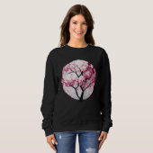 Sweatshirt A Work of with a Cherry Blossom Sphere Geometric (Devant entier)