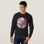 Sweatshirt A Work of with a Cherry Blossom Sphere Geometric (Devant entier)