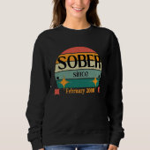 Sweatshirt AA NA Celebrate Sobriety Since February 2000 Sober (Devant)