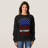 Sweatshirt Aba Thérapiste Nous Drapeau Comportement Analyste (Devant entier)