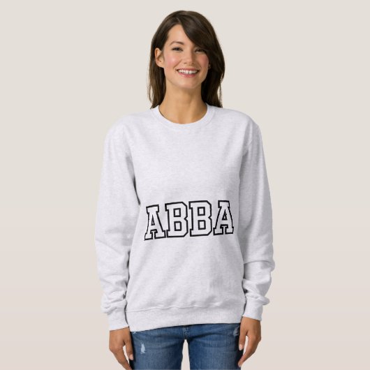 Sweatshirt Abba Name Typography Design (Devant entier)