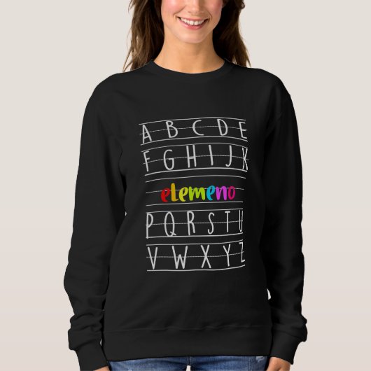 Sweatshirt ABC Elemeno Alphabet préscolaire Maternelle (Devant)