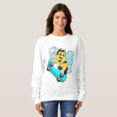 Sweatshirt Abee comme patineur avec skateboard (Devant entier)