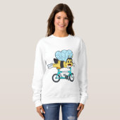 Sweatshirt Abeille à vélo (Devant entier)