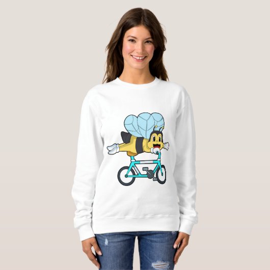 Sweatshirt Abeille à vélo (Devant entier)