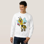 Sweatshirt Abeille avec fleur (Devant entier)