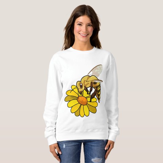 Sweatshirt Abeille en fleurs (Devant entier)