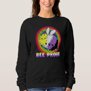 Sweatshirt Abeille Fière Non Binary Bee Lgbt Couleur Non Bina