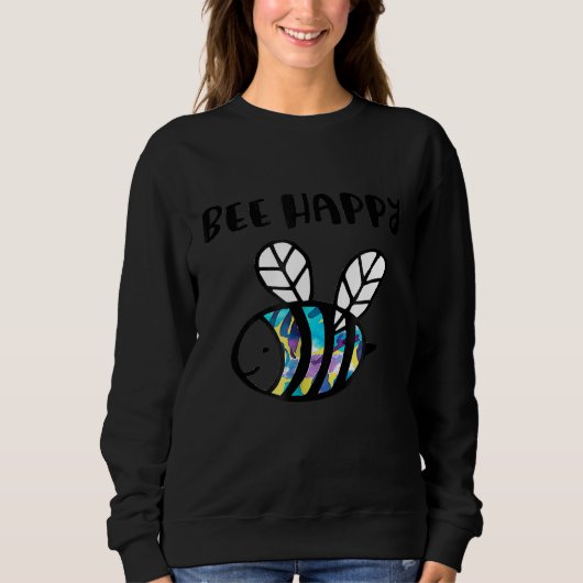 Sweatshirt Abeille mignonne Happy Buzzing Honey Bumblebee Tee (Devant)