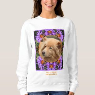 Sweatshirt Abeille sur le cadre de fleurs Aster Créer votre p