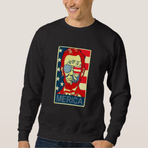 Sweatshirt Abraham Lincoln 4 juillet Merica Design Tee