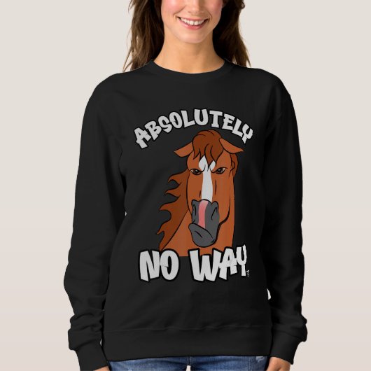 Sweatshirt Absolument pas grumpy chestnut blaze cheval débarr (Devant)