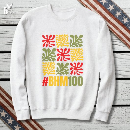 Sweatshirt Abstract Floral Centenary Black History Month