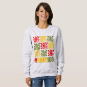 Sweatshirt Abstract Floral Centenary Black History Month (Devant entier)