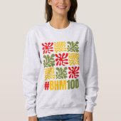 Sweatshirt Abstract Floral Centenary Black History Month (Devant)