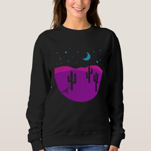 Sweatshirt Abstract Modern Desert Southwest Cactus Western Sc (Devant)