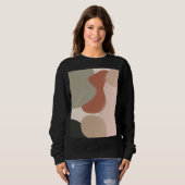 Sweatshirt Abstract Organic Blob Art – Modern Minimal (Devant entier)
