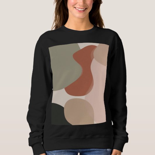 Sweatshirt Abstract Organic Blob Art – Modern Minimal (Devant)