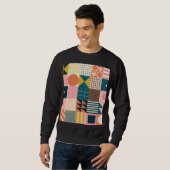 Sweatshirt Abstrait géométrique moderne : Conception colorée (Devant entier)
