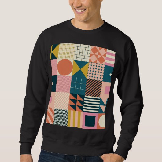 Sweatshirt Abstrait géométrique moderne : Conception colorée (Devant)