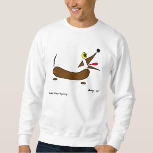 Sweatshirt Abstrait Wiener Dog Mens
