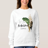 Sweatshirt Abstraite de Bridesmaid tropicale moderne (Devant)