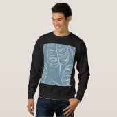 Sweatshirt Abstraite Feuille Tropicale : Verdure transparente (Devant entier)