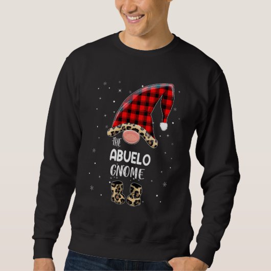 Sweatshirt Abuelo Gnome Buffalo Plaid Matching Family Christm (Devant)