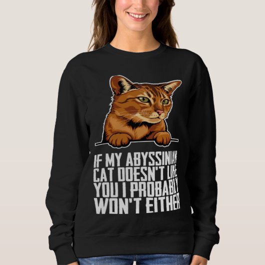 Sweatshirt Abyssinian cat Abyssinian Abyssinian kitten (Devant)