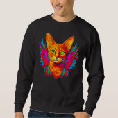 Sweatshirt Abyssinian Cat Angel Wings (Devant)