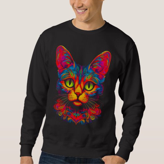 Sweatshirt Abyssinian Cat Art (Devant)