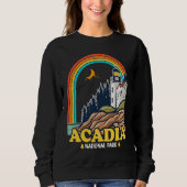 Sweatshirt Acadia National Park Mountain Trails Nature Campin (Devant)