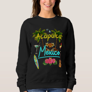 Sweatshirt Acapulco Mexico Beach Summer Palm Surf Sun Set Pal