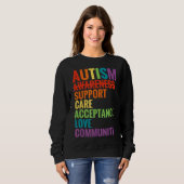 Sweatshirt Acceptation des soins de sensibilisation sur l'aut (Devant entier)
