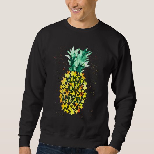 Sweatshirt Accepter Adapt Advocate Pineapple Piece Puzzle Aut (Devant)